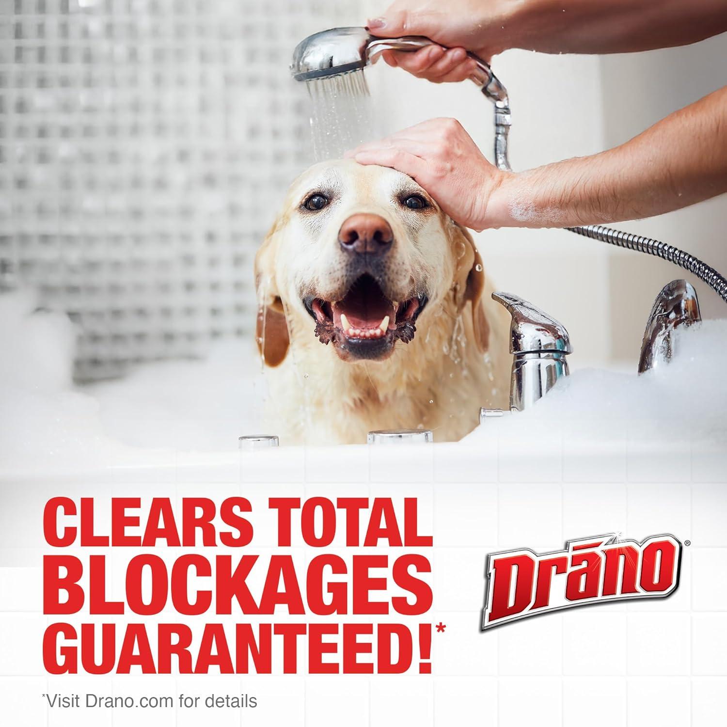 image:imageDrano Max Gel Drain Clog Remover amp Cleaner FastActing to Unclog Standing Water amp Remove Hair Grease amp Food Blockages Safe for all Pipes amp Septic Kitchen Sinks Bathroom Showers amp Tubs 80 Oz80 Fl Oz Pack of 2