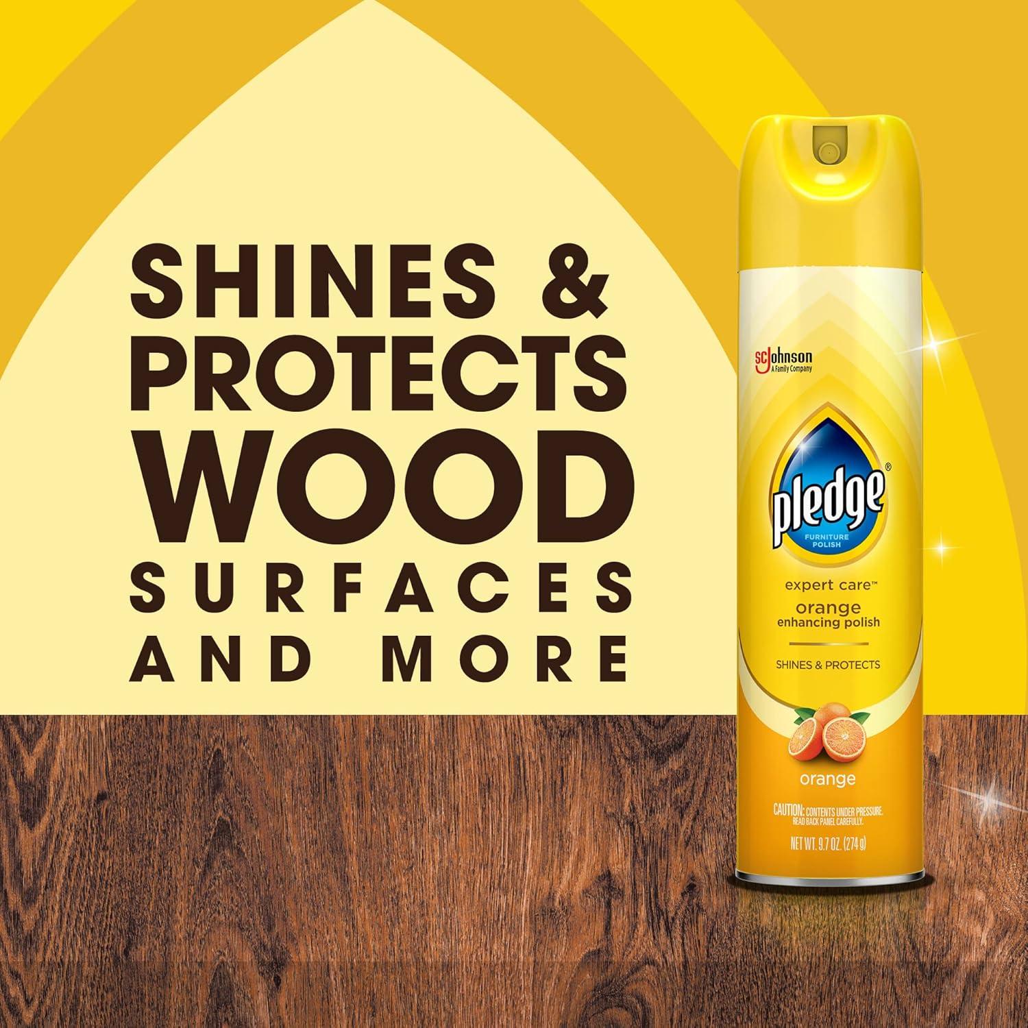 image:imagePledge Enhancing Polish Wood amp Furniture Spray Orange Scent 97oz Pack of 397 Fl Oz Pack of 3