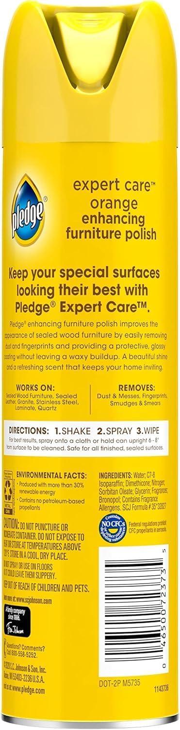 image:imagePledge Enhancing Polish Wood amp Furniture Spray Orange Scent 97oz Pack of 397 Fl Oz Pack of 3