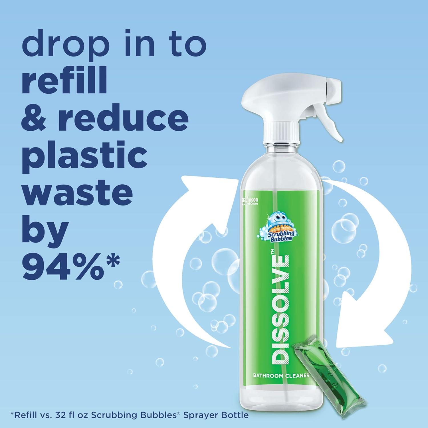 image:imageScrubbing Bubbles Dissolve Concentrated Pod Bathroom Cleaner Starter Kit 1 Reusable Bottle 3 Concentrated Dissolvable Pods