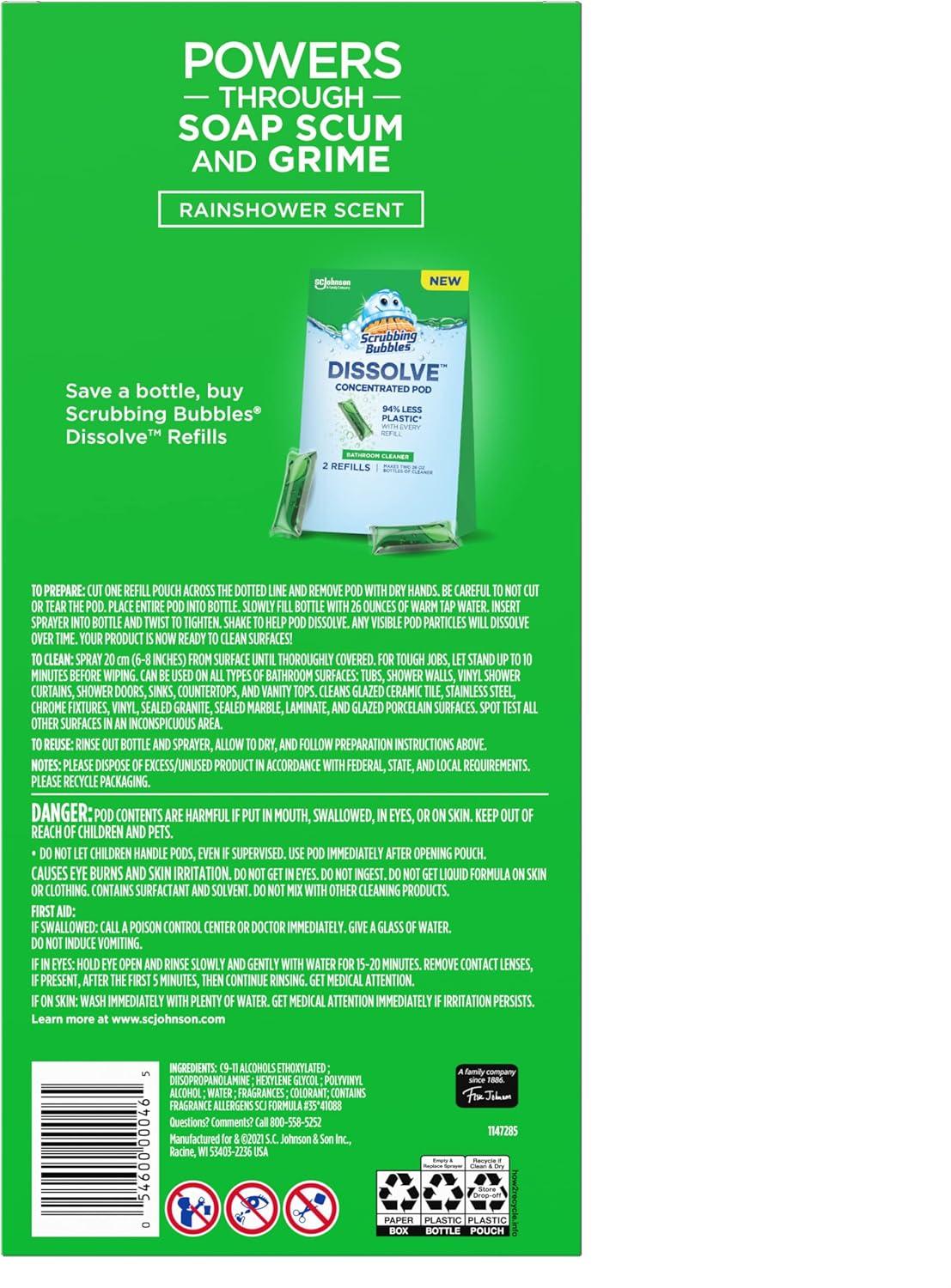 image:imageScrubbing Bubbles Dissolve Concentrated Pod Bathroom Cleaner Starter Kit 1 Reusable Bottle 3 Concentrated Dissolvable Pods
