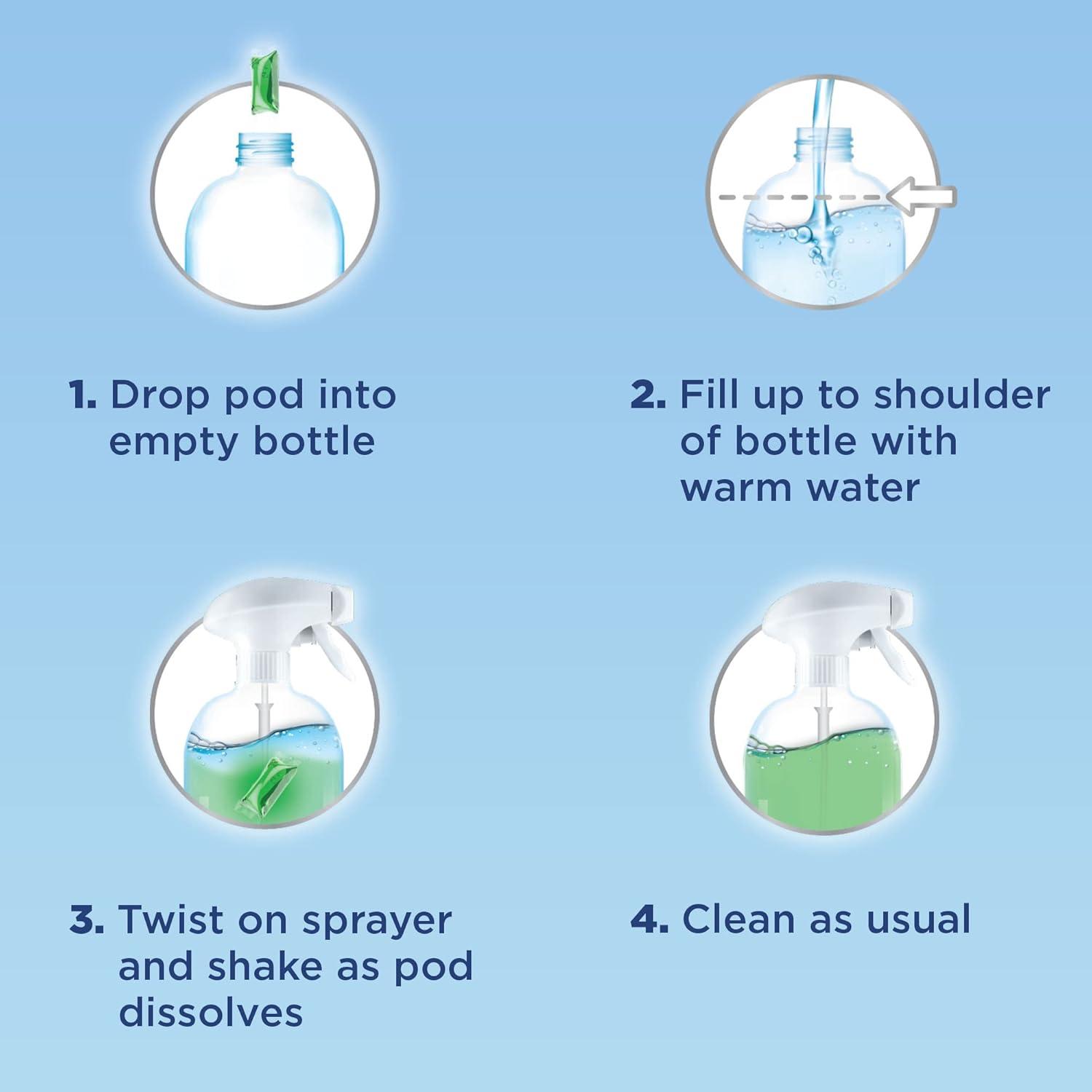 image:imageScrubbing Bubbles Dissolve Concentrated Pod Bathroom Cleaner Starter Kit 1 Reusable Bottle 3 Concentrated Dissolvable Pods