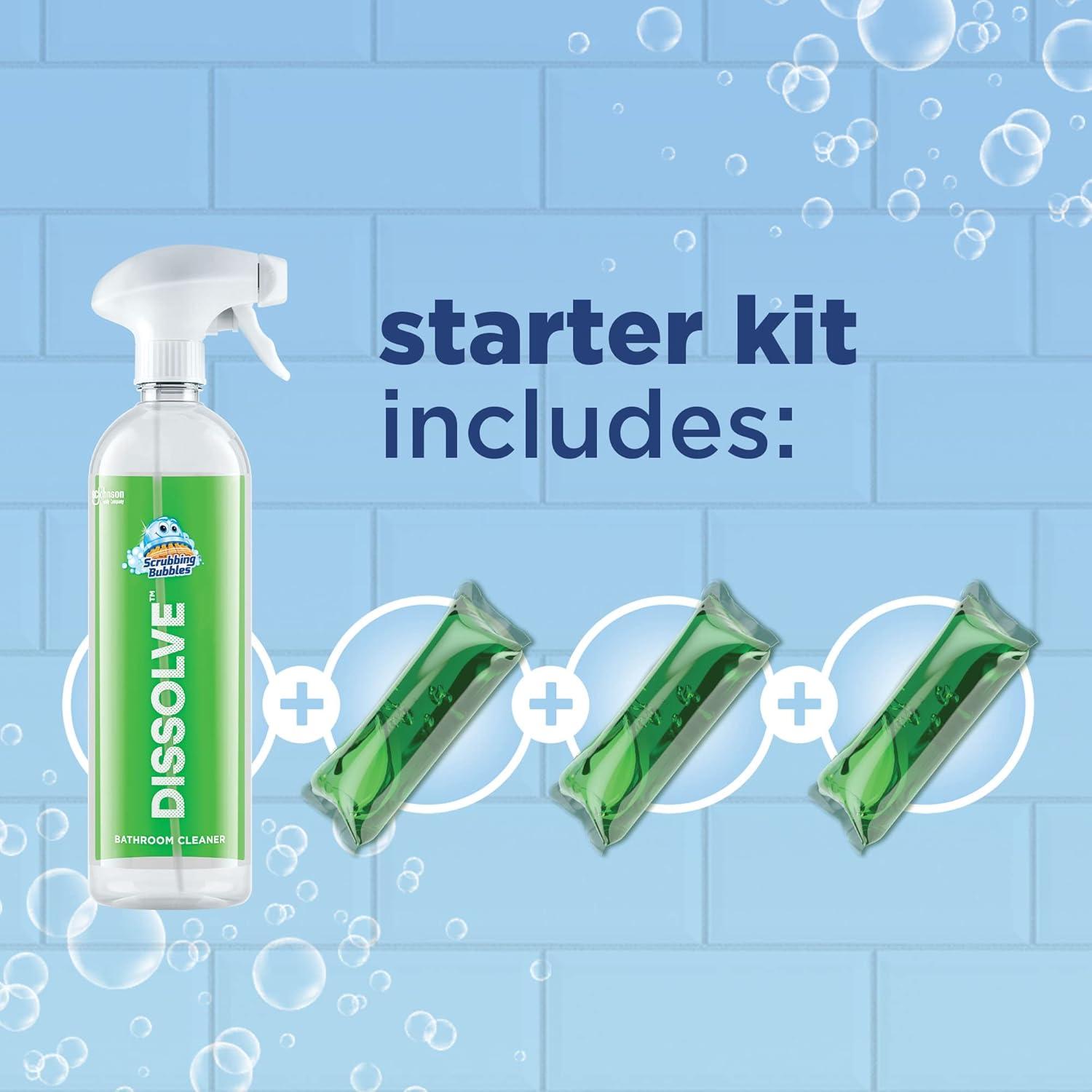 image:imageScrubbing Bubbles Dissolve Concentrated Pod Bathroom Cleaner Starter Kit 1 Reusable Bottle 3 Concentrated Dissolvable Pods