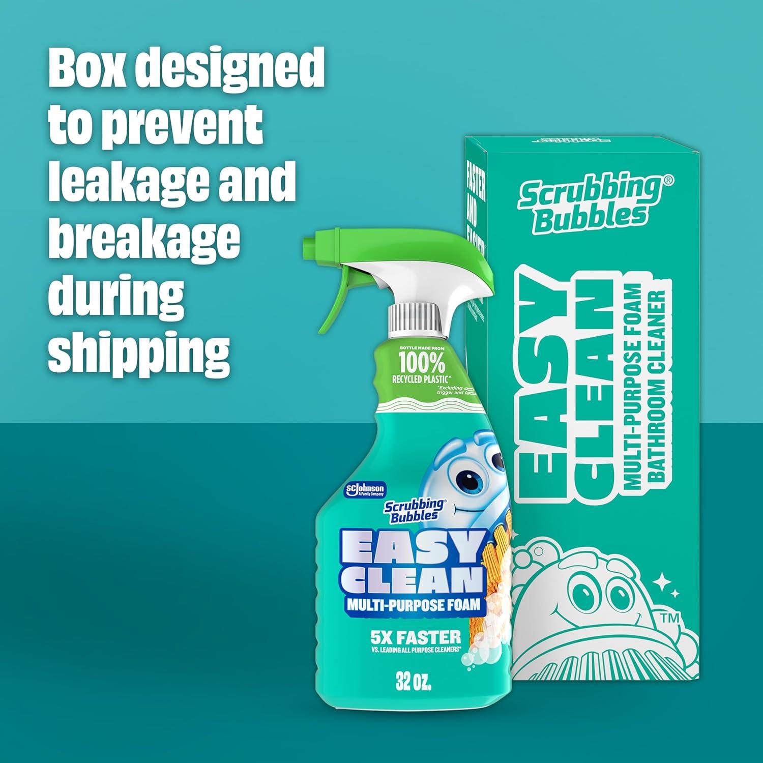 image:imageScrubbing Bubbles Easy Clean Foaming BleachFree Bathroom All Purpose Cleaner FastActing Foam Cleans Limescale Dirt and Grime on Showers Sinks Toilets Tiles Counters amp More 32oz Spray32 Fl Oz Pack of 1