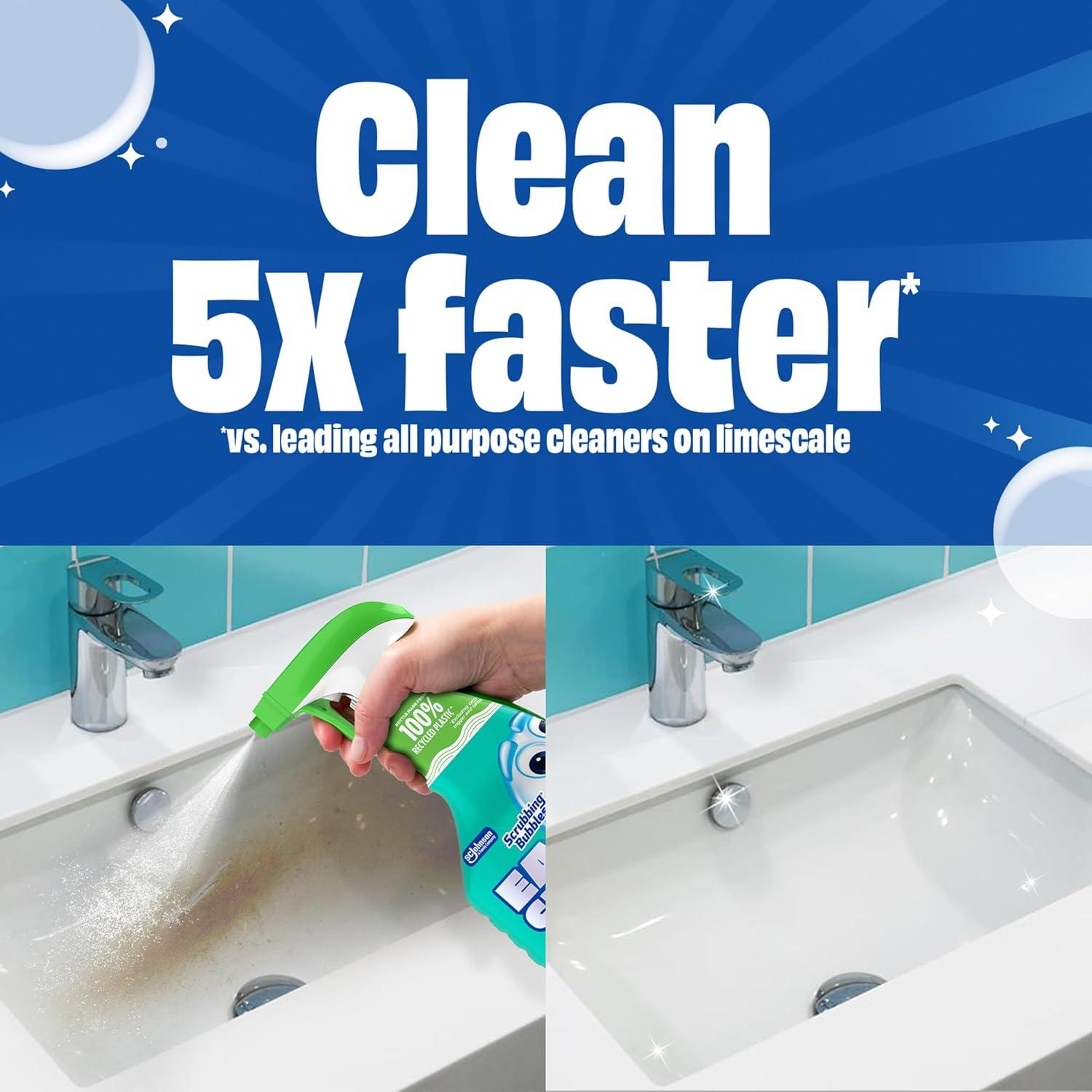 image:imageScrubbing Bubbles Easy Clean Foaming BleachFree Bathroom All Purpose Cleaner FastActing Foam Cleans Limescale Dirt and Grime on Showers Sinks Toilets Tiles Counters amp More 32oz Spray32 Fl Oz Pack of 2