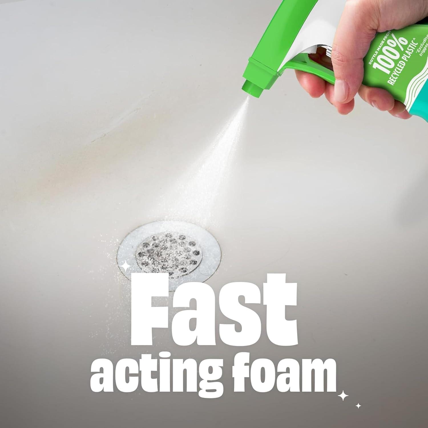 image:imageScrubbing Bubbles Easy Clean Foaming BleachFree Bathroom All Purpose Cleaner FastActing Foam Cleans Limescale Dirt and Grime on Showers Sinks Toilets Tiles Counters amp More 32oz Spray32 Fl Oz Pack of 2