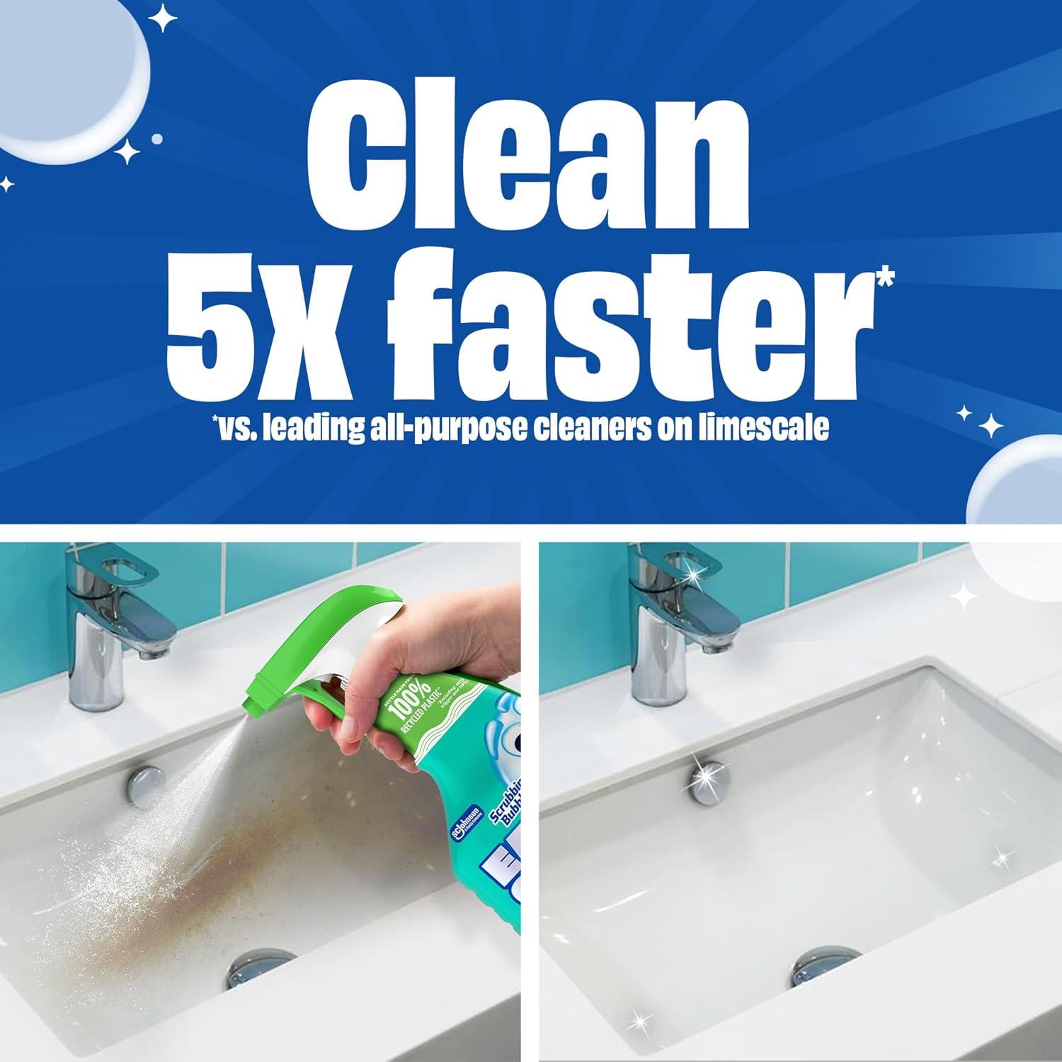 image:imageScrubbing Bubbles Easy Clean Foaming BleachFree Bathroom All Purpose Cleaner FastActing Foam Cleans Limescale Dirt and Grime on Showers Sinks Toilets Tiles Counters amp More 32oz Spray32 Fl Oz Pack of 1