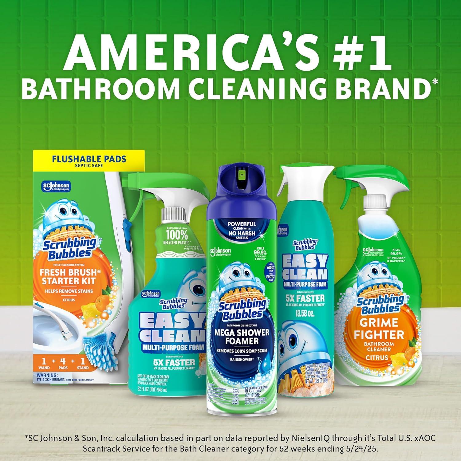 image:imageScrubbing Bubbles Flushable Toilet Bowl Wand Cleaner Refills Fresh Brush Cleaner Toilet Refill Pads Removes Limescale amp Odors Citrus Scent 20 Count Pack of 120 Count Pack of 2
