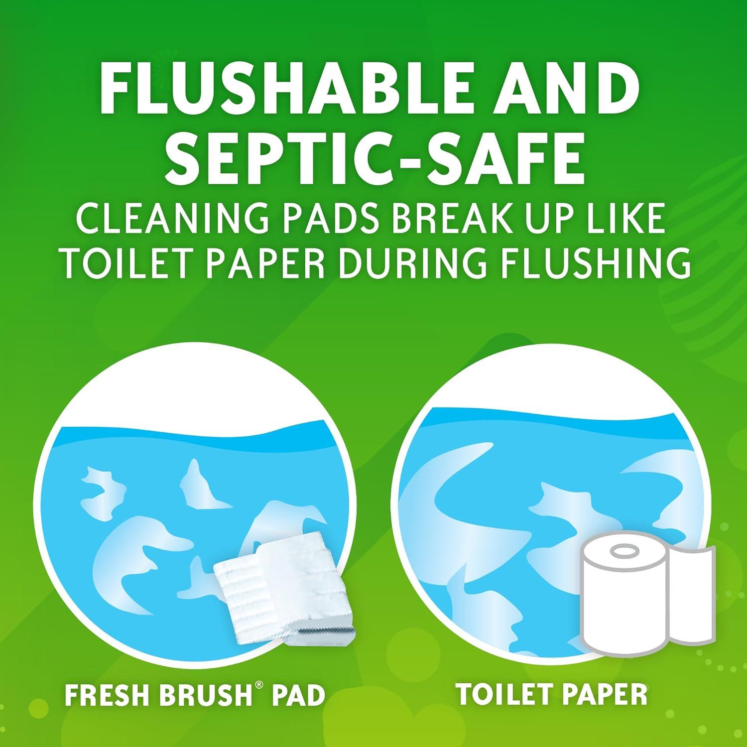 image:imageScrubbing Bubbles Flushable Toilet Bowl Wand Cleaner Refills Fresh Brush Cleaner Toilet Refill Pads Removes Limescale amp Odors Citrus Scent 20 Count Pack of 120 Count Pack of 1