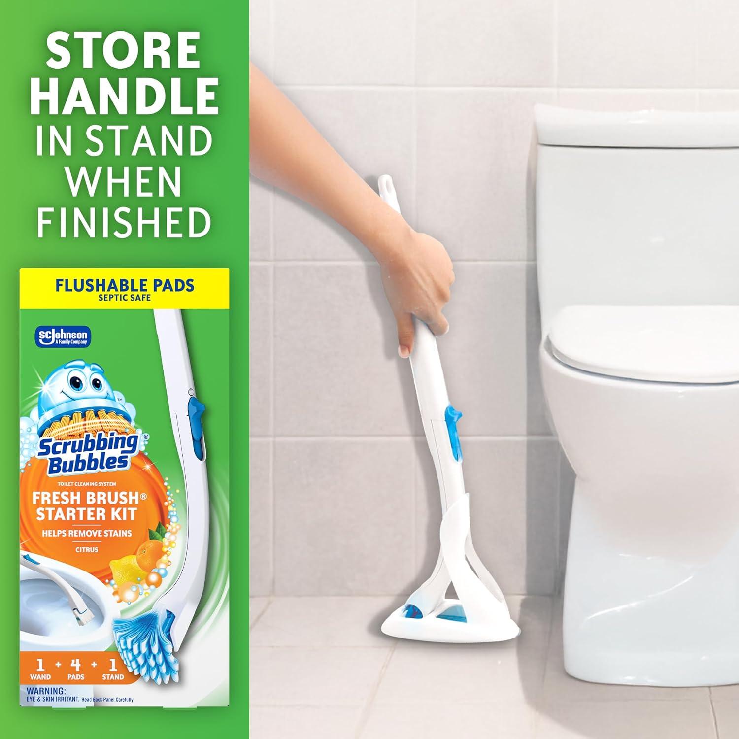 image:imageScrubbing Bubbles Flushable Toilet Bowl Wand Cleaner Refills Fresh Brush Cleaner Toilet Refill Pads Removes Limescale amp Odors Citrus Scent 20 Count Pack of 11 Count Pack of 1