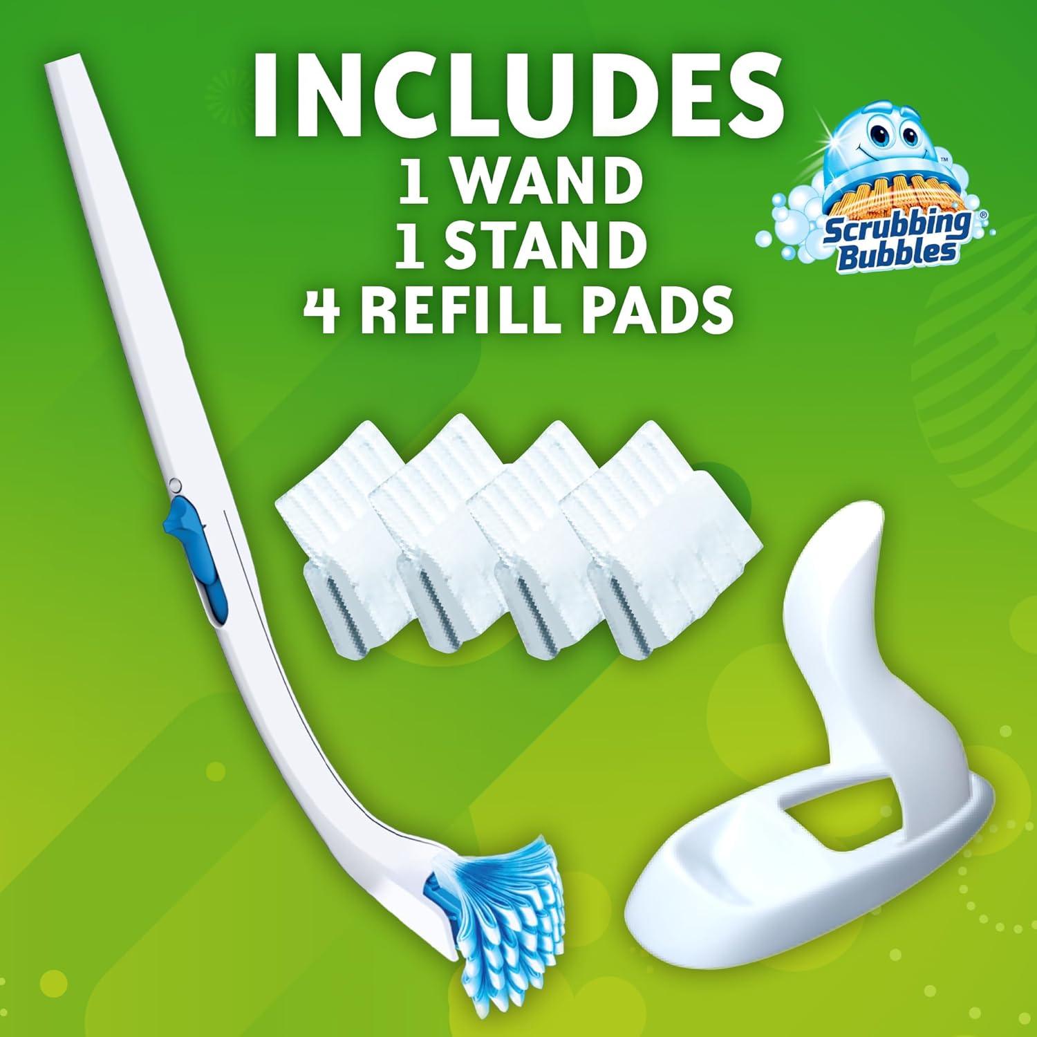 image:imageScrubbing Bubbles Flushable Toilet Bowl Wand Cleaner Refills Fresh Brush Cleaner Toilet Refill Pads Removes Limescale amp Odors Citrus Scent 20 Count Pack of 11 Count Pack of 1