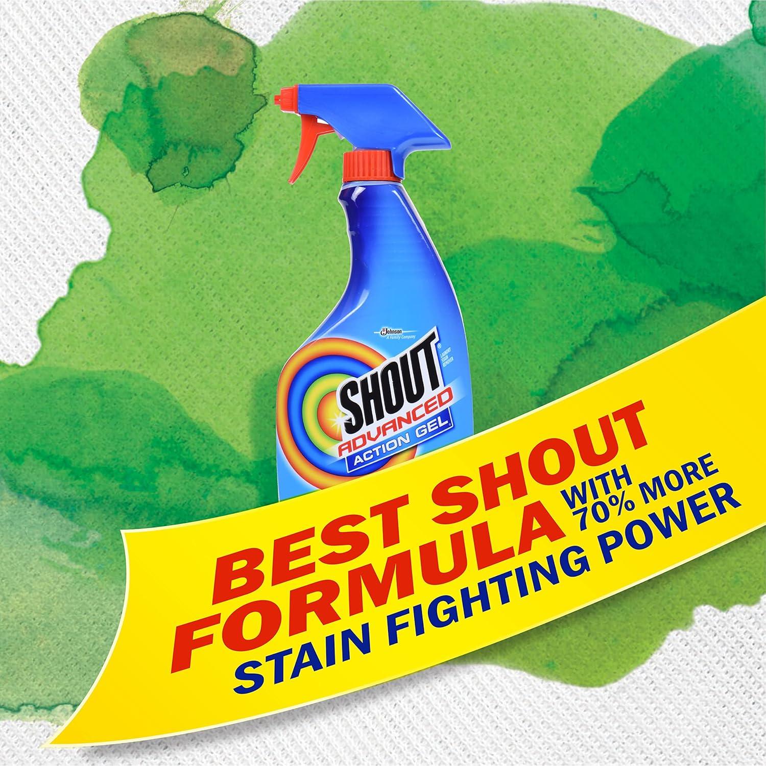 image:imageShout Advanced Laundry Stain Remover Gel for Clothes Laundry Breaks down stubborn driedin and tough stains 22oz Spray Packaging May Vary22 Fl Oz Pack of 6