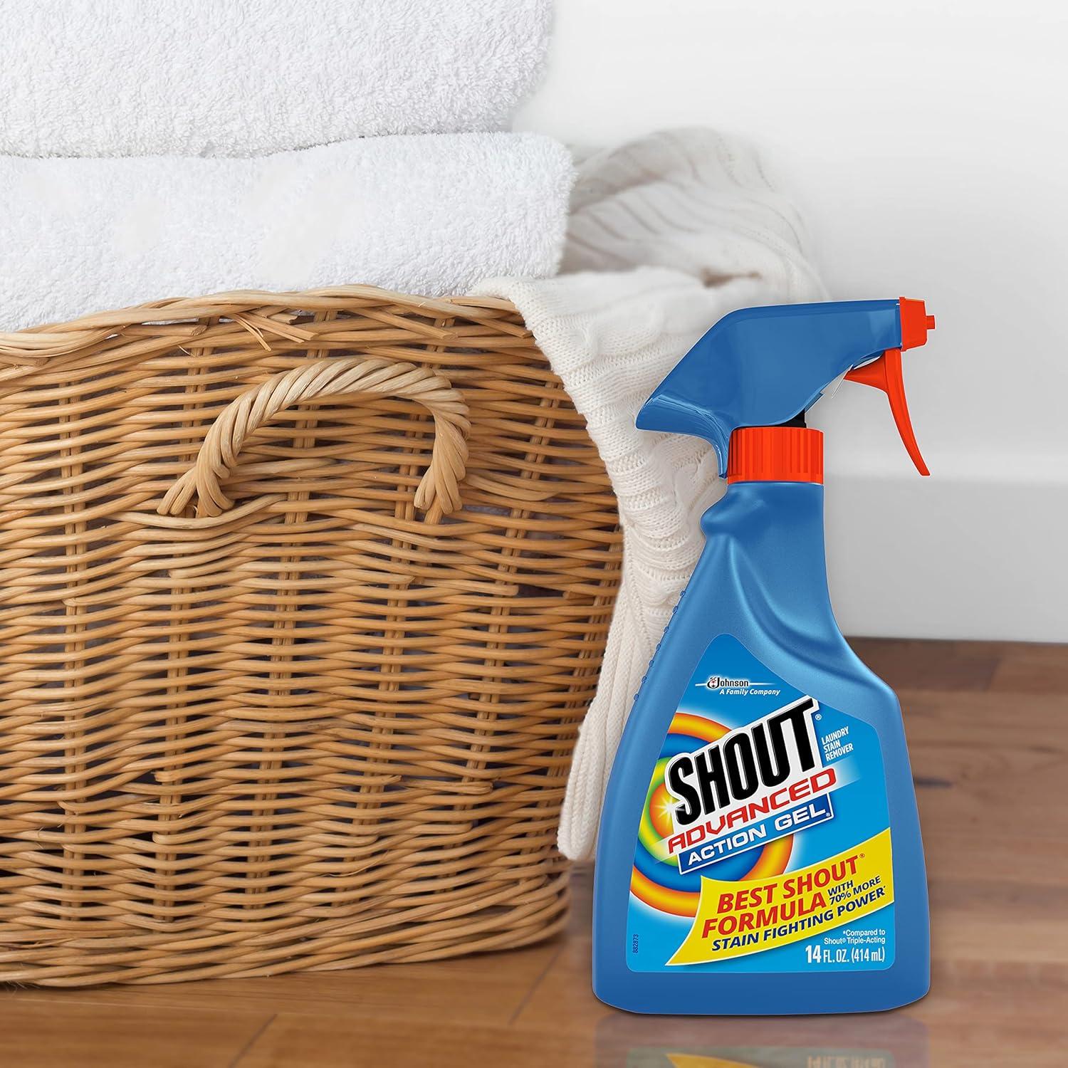 image:imageShout Advanced Laundry Stain Remover Gel for Clothes Laundry Breaks down stubborn driedin and tough stains 22oz Spray Packaging May Vary22 Fl Oz Pack of 6