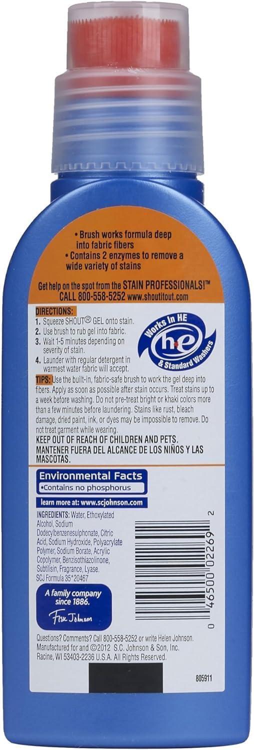 image:imageShout Advanced Ultra Concentrated Gel Brush 87 Ounce Treats Dried Food Coffee Wine Makeup Stains Safe for All Colorfast Washables Works in All Water Temperatures87 Ounce Pack of 2
