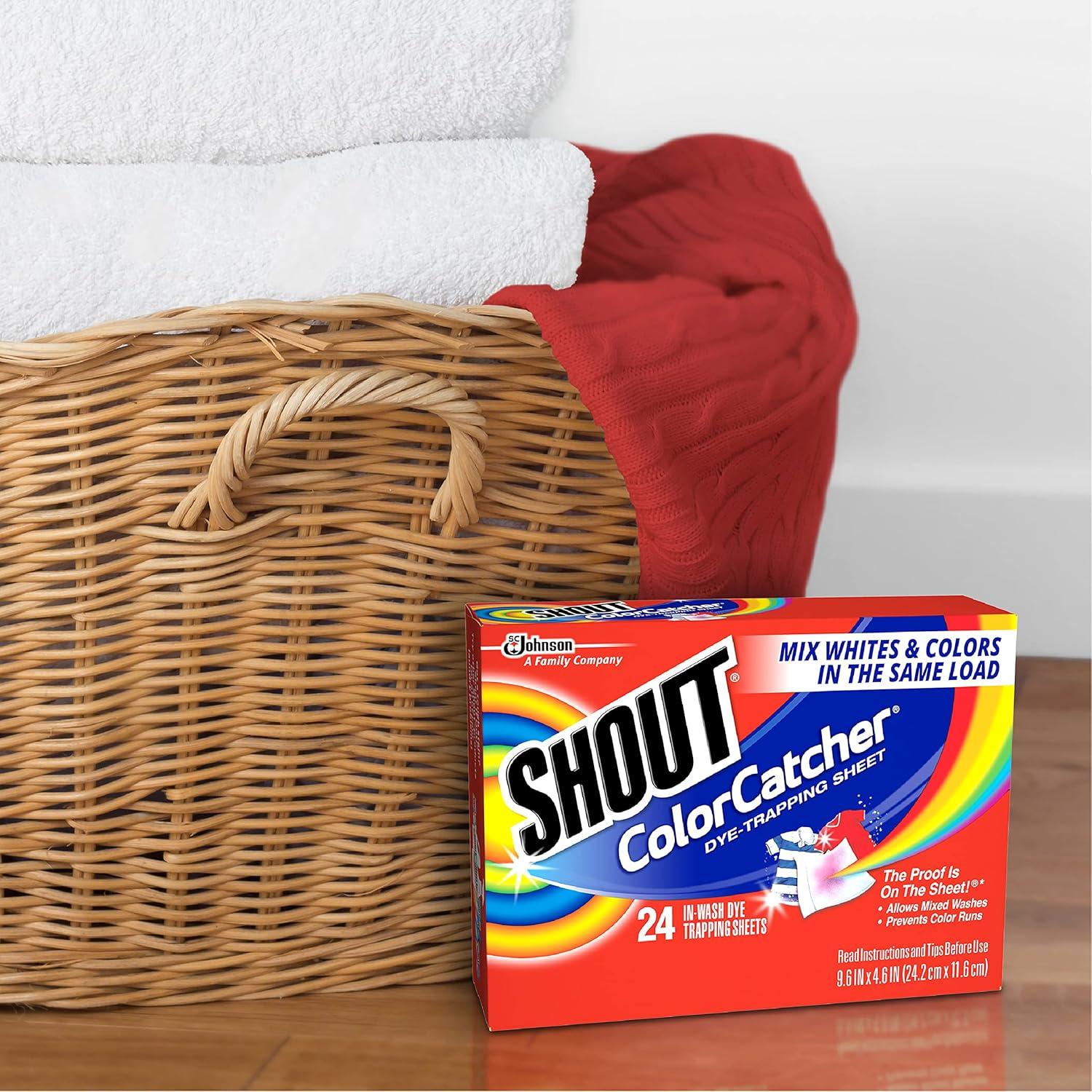image:imageShout Color Catcher Sheets for Laundry Allow Mixed Washes Prevent Color Runs and Maintain Original Clothing 24 Count Pack of 1224 Count Pack of 12