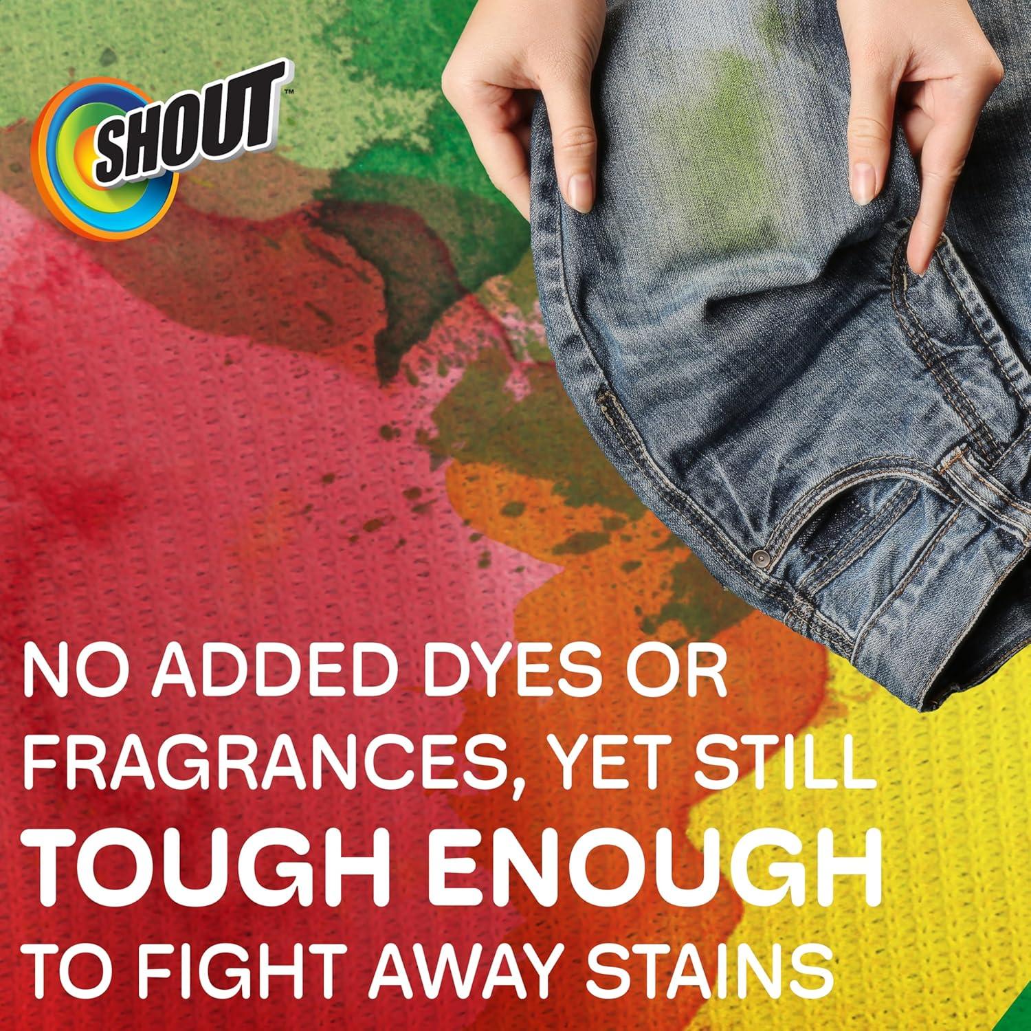 image:imageShout Free Laundry Stain Remover Spray Active Enzyme Formula is Fragrance Bleach and Dye Free Removes Everyday Stains including Baby Stains 22oz Spray22 Fl Oz Pack of 1