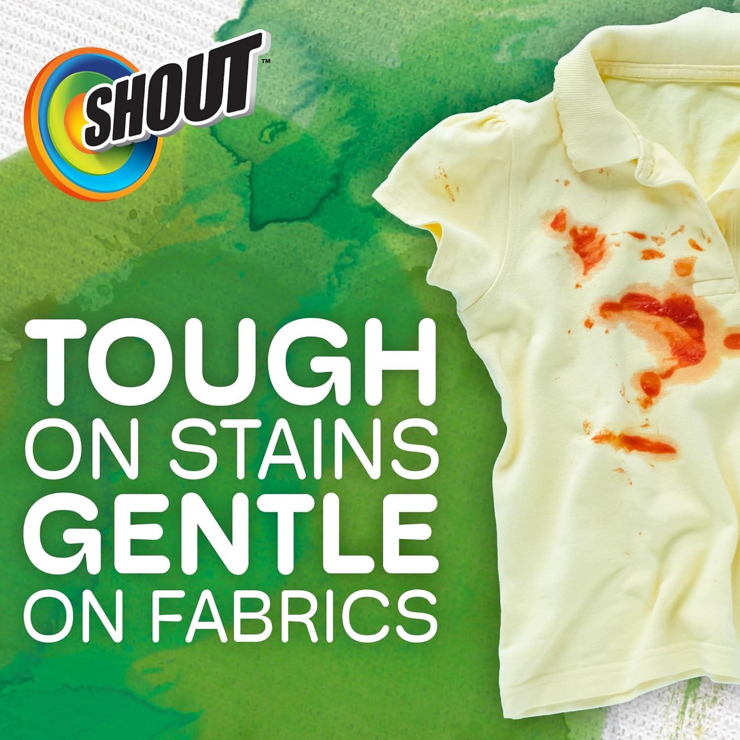 image:imageShout Wipe amp Go Instant Stain Remover Wipes No Wash Required Safe on Colorfast Washables Travel amp Baby Diaper Bag Essentials Removes Grass Coffee Makeup amp More 12 Wipes Pack of 112 Count Pack of 6