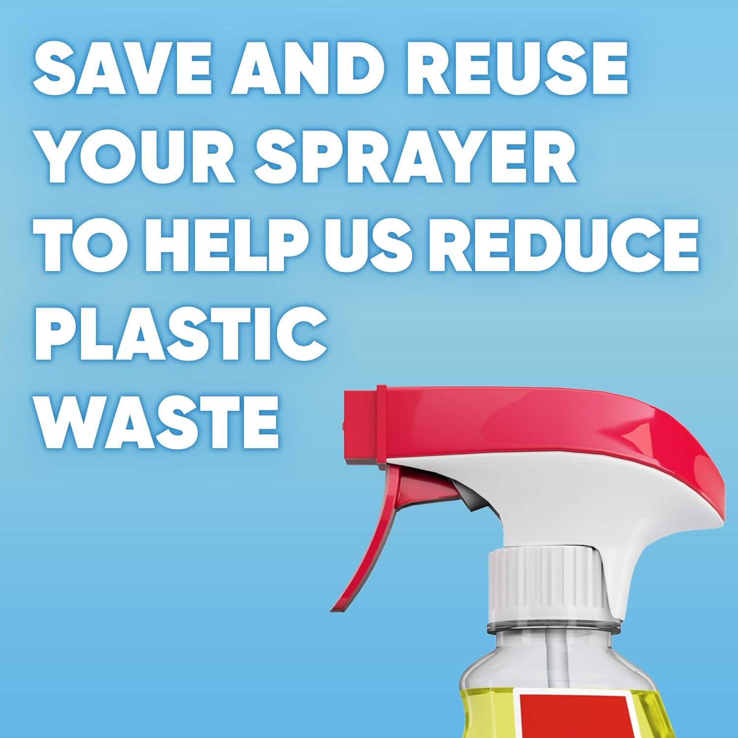 image:imageWindex Refill Multipurpose Disinfectant Cleaner Spray with Reusable Trigger Bottle Made from 100 Recovered Coastal Plastic Surface Cleaning Spray Citrus Fresh Scent 32 Fl Oz Pack of 3Refill with Trigger