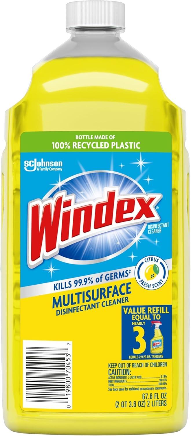 image:imageWindex Refill Multipurpose Disinfectant Cleaner Spray with Reusable Trigger Bottle Made from 100 Recovered Coastal Plastic Surface Cleaning Spray Citrus Fresh Scent 32 Fl Oz Pack of 3Refill