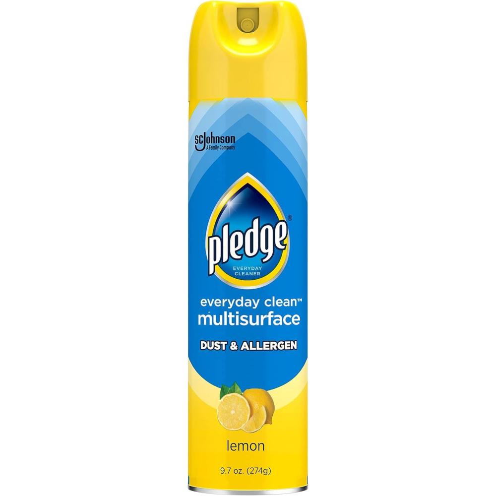 image:imagePledge Dust amp Allergen Multisurface Cleaner Aerosol Spray Lemon Scent 97oz Pack of 397 Ounce Pack of 1