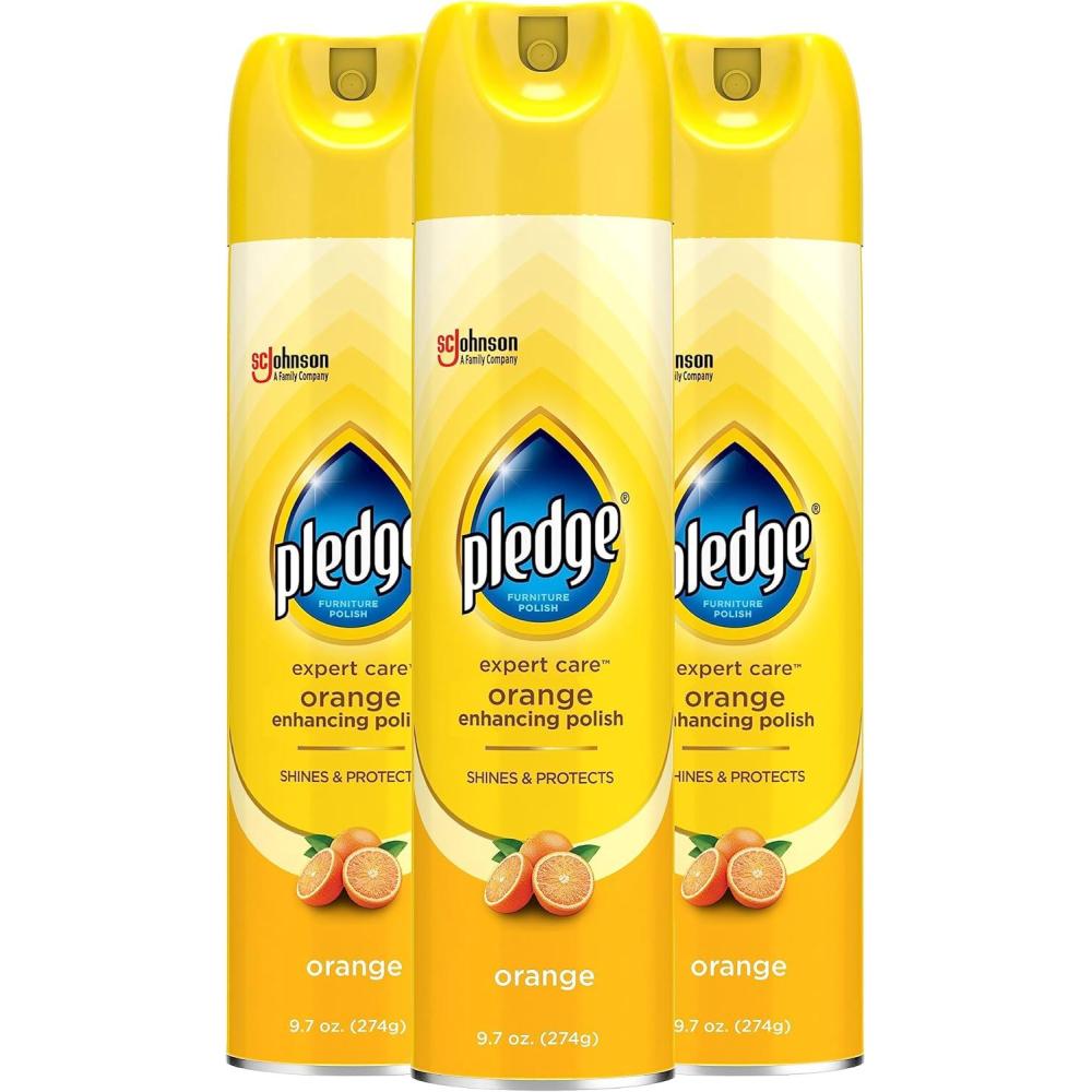 image:imagePledge Enhancing Polish Wood amp Furniture Spray Orange Scent 97oz Pack of 397 Fl Oz Pack of 3