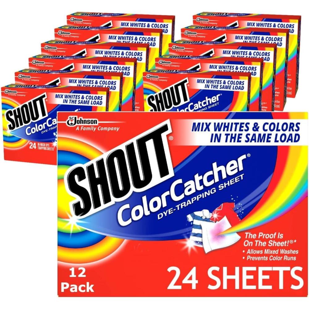 image:imageShout Color Catcher Sheets for Laundry Allow Mixed Washes Prevent Color Runs and Maintain Original Clothing 24 Count Pack of 1224 Count Pack of 12
