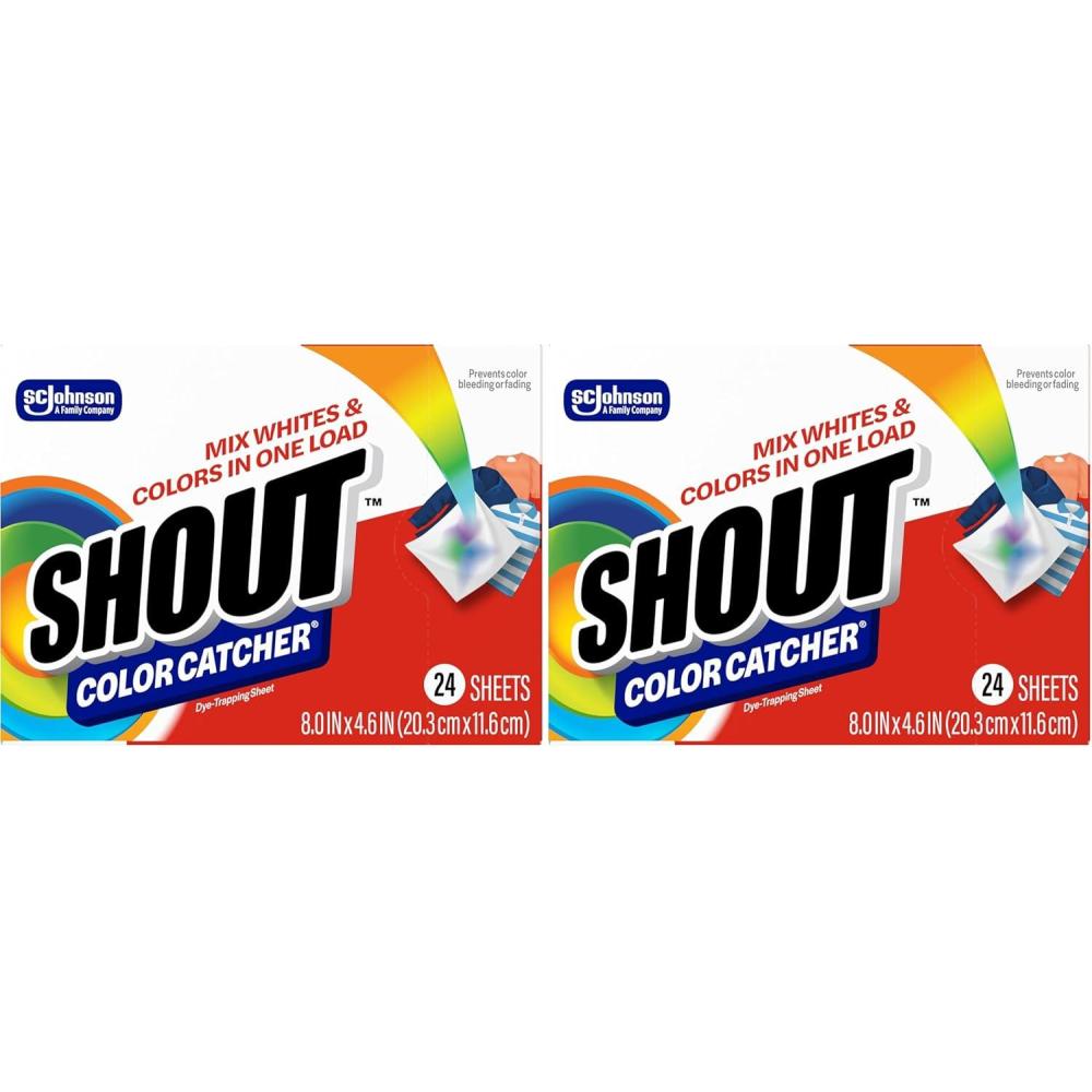 image:imageShout Color Catcher Sheets for Laundry Allow Mixed Washes Prevent Color Runs and Maintain Original Clothing 24 Count Pack of 1224 Count Pack of 2