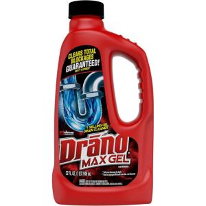 image:imageDrano Max Gel Drain Clog Remover amp Cleaner FastActing to Unclog Standing Water amp Remove Hair Grease amp Food Blockages Safe for all Pipes amp Septic Kitchen Sinks Bathroom Showers amp Tubs 80 Oz32 Fl Oz Pack of 1