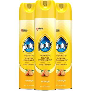 image:imagePledge Enhancing Polish Wood amp Furniture Spray Orange Scent 97oz Pack of 397 Fl Oz Pack of 3