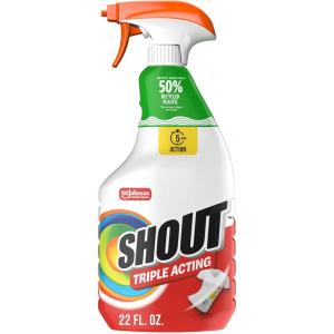 image:imageShout Active Enzyme Laundry Stain Remover Spray TripleActing Formula Clings Penetrates and Lifts 100 Types of Everyday Stains  Prewash Spray 22oz22 Ounce Pack of 1