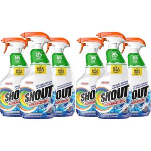 image:imageShout Advanced Laundry Stain Remover Gel for Clothes Laundry Breaks down stubborn driedin and tough stains 22oz Spray Packaging May Vary22 Fl Oz Pack of 6