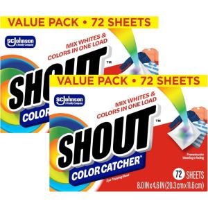 image:imageShout Color Catcher Sheets for Laundry Allow Mixed Washes Prevents Color Runs and Maintains Original Clothing 72 Count  Pack of 4 288 Total Sheets72 Count Pack of 2