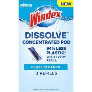 image:imageWindex Dissolve Concentrated Pods Glass Cleaner Starter Kit contains 1 Reusable Bottle 3 Concentrated Dissolvable PodFresh