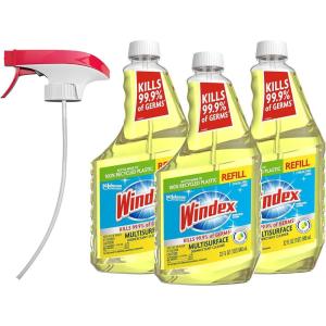 image:imageWindex Refill Multipurpose Disinfectant Cleaner Spray with Reusable Trigger Bottle Made from 100 Recovered Coastal Plastic Surface Cleaning Spray Citrus Fresh Scent 32 Fl Oz Pack of 3Refill with Trigger