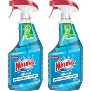 image:imageWindex Refill Original Blue Glass and Window Cleaner Bottles  1 Reusable Spray Trigger Surface Cleaning Spray Original Blue Scent 32 Fl Oz Pack of 323 Fl Oz Pack of 2