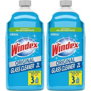 image:imageWindex Refill Original Blue Glass and Window Cleaner Bottles  1 Reusable Spray Trigger Surface Cleaning Spray Original Blue Scent 32 Fl Oz Pack of 3676 Fl Oz Pack of 2