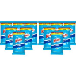 image:imageWindex Wipes Glass Cleaning PreMoistened Glass and Surface Wipes to Clean Home Surfaces Household Essentials Original Scent 38 Count Pack of 638 Count Pack of 12