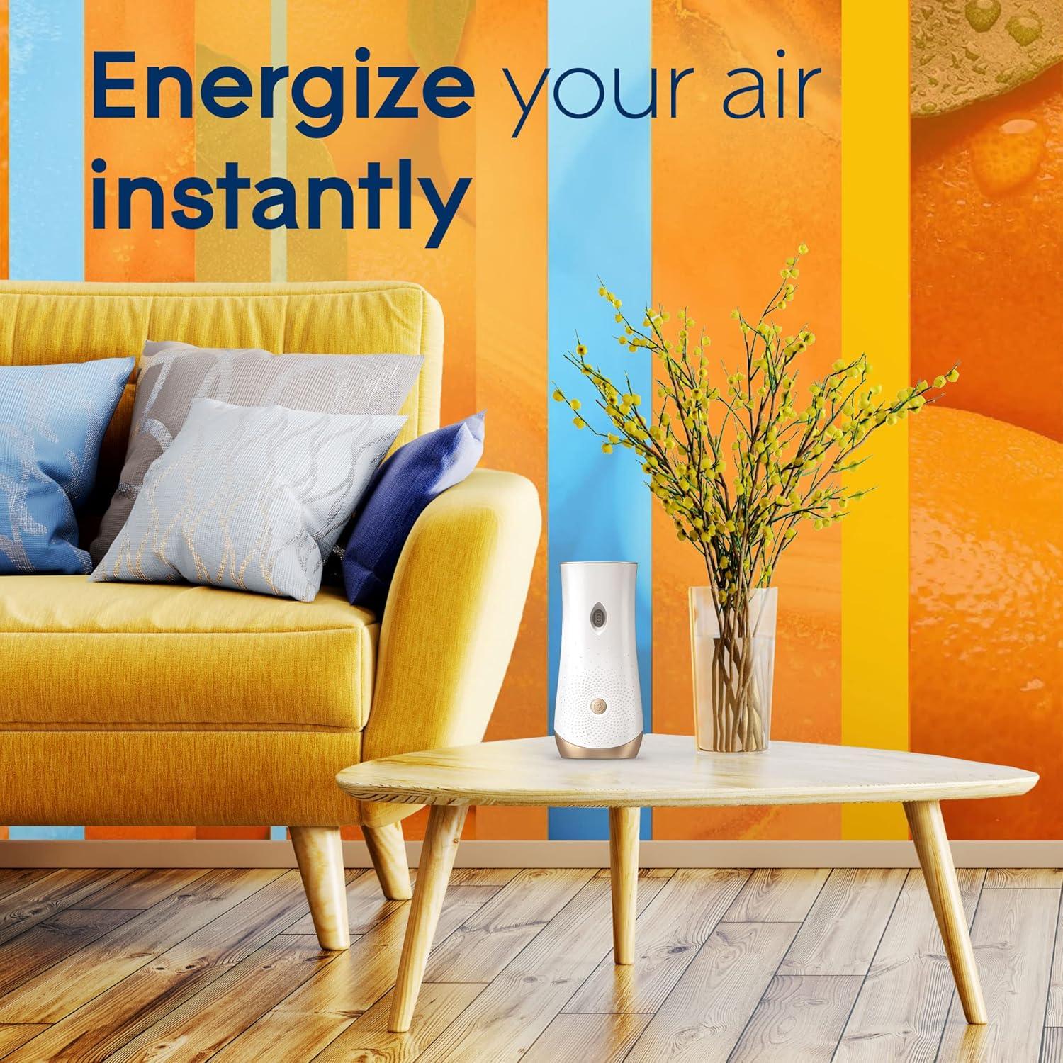 image:imageGlade Automatic Spray Air Freshener Refill Scented Air Freshener for Home and Bathroom Clean Linen 62 Oz 3 CountCoastal Sunshine Citrus