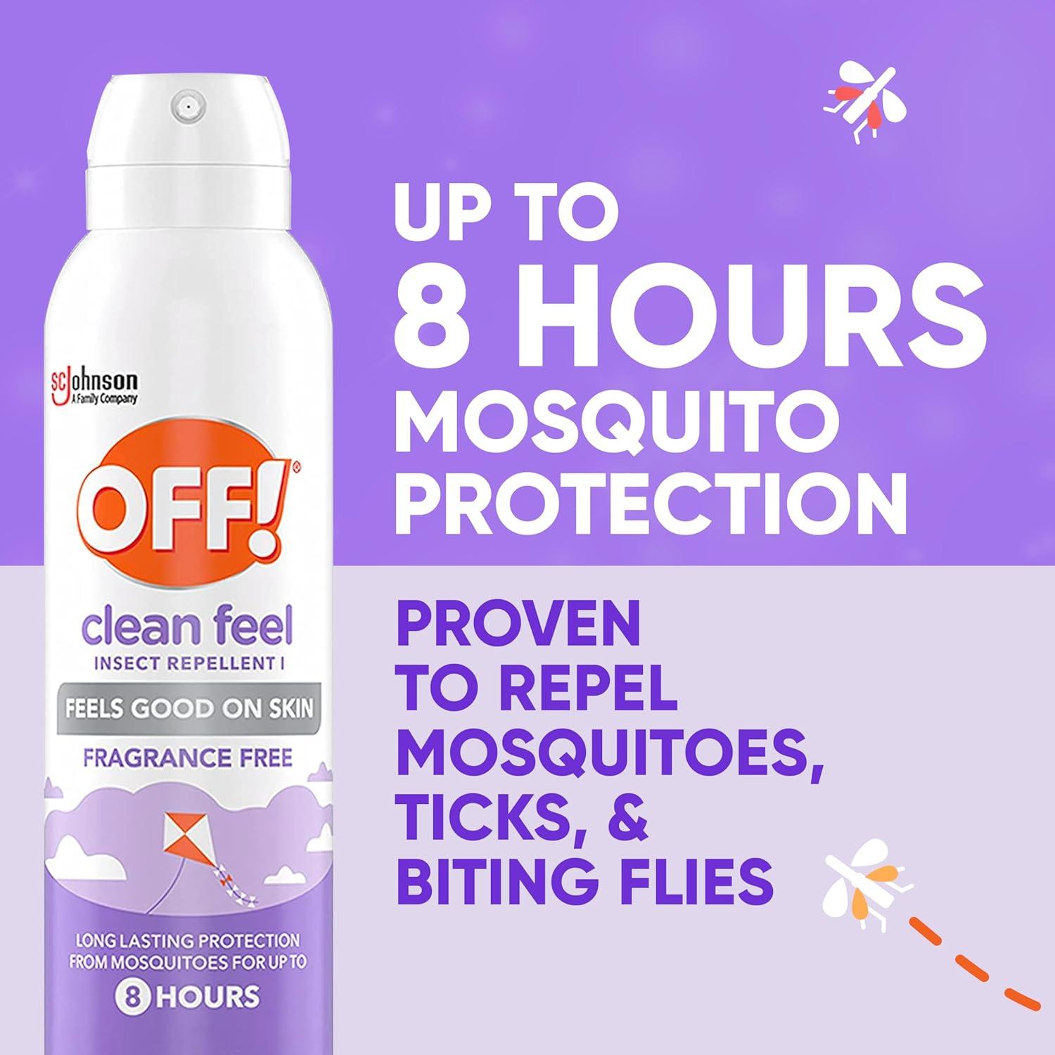 image:imageOFF Clean Feel Insect Repellent Aerosol with 20 Picaridin Bug Spray with Long Lasting Protection from Mosquitoes Feels Good on Skin 5 oz5 Ounce Pack of 1