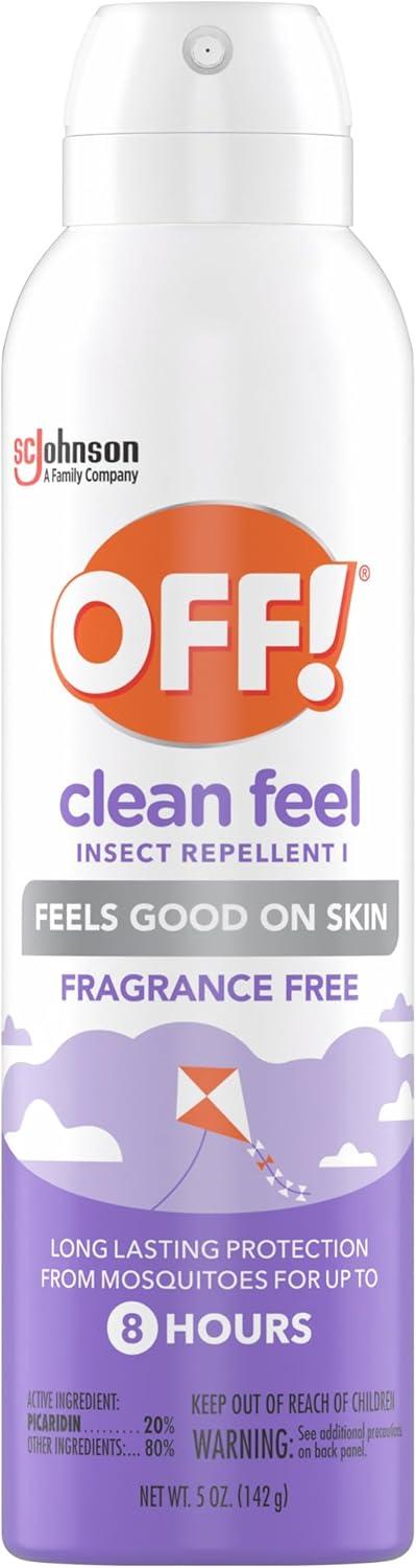 image:imageOFF Clean Feel Insect Repellent Aerosol with 20 Picaridin Bug Spray with Long Lasting Protection from Mosquitoes Feels Good on Skin 5 oz5 Ounce Pack of 1