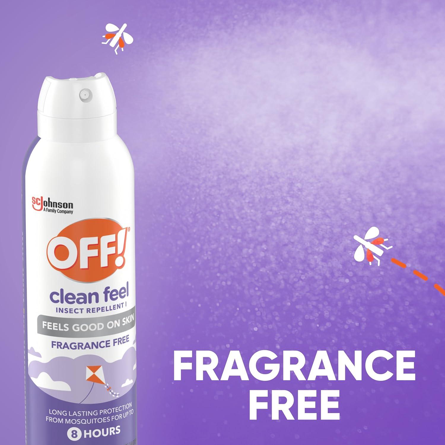 image:imageOFF Clean Feel Insect Repellent Aerosol with 20 Picaridin Bug Spray with Long Lasting Protection from Mosquitoes Feels Good on Skin 5 oz75 Ounce Pack of 1