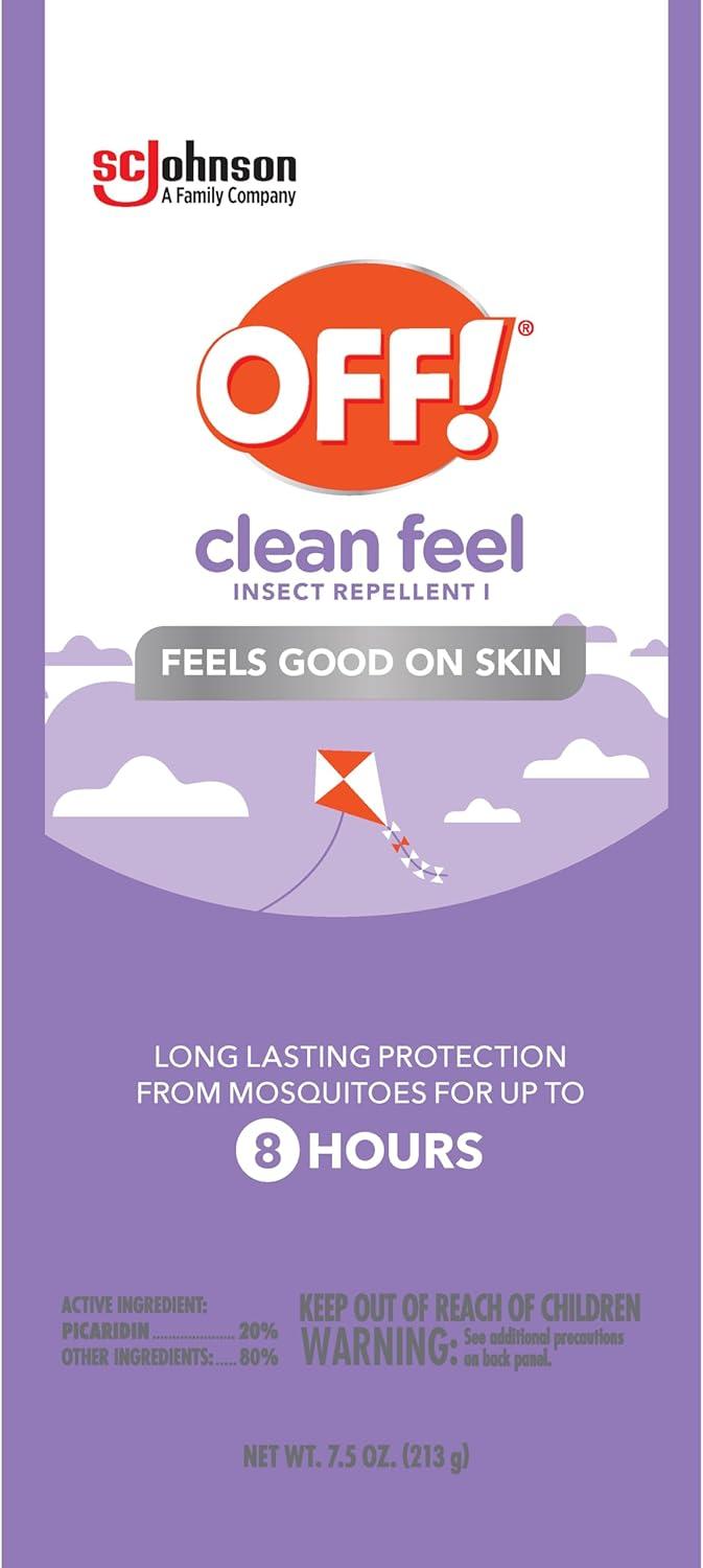 image:imageOFF Clean Feel Insect Repellent Aerosol with 20 Picaridin Bug Spray with Long Lasting Protection from Mosquitoes Feels Good on Skin 5 oz75 Ounce Pack of 1