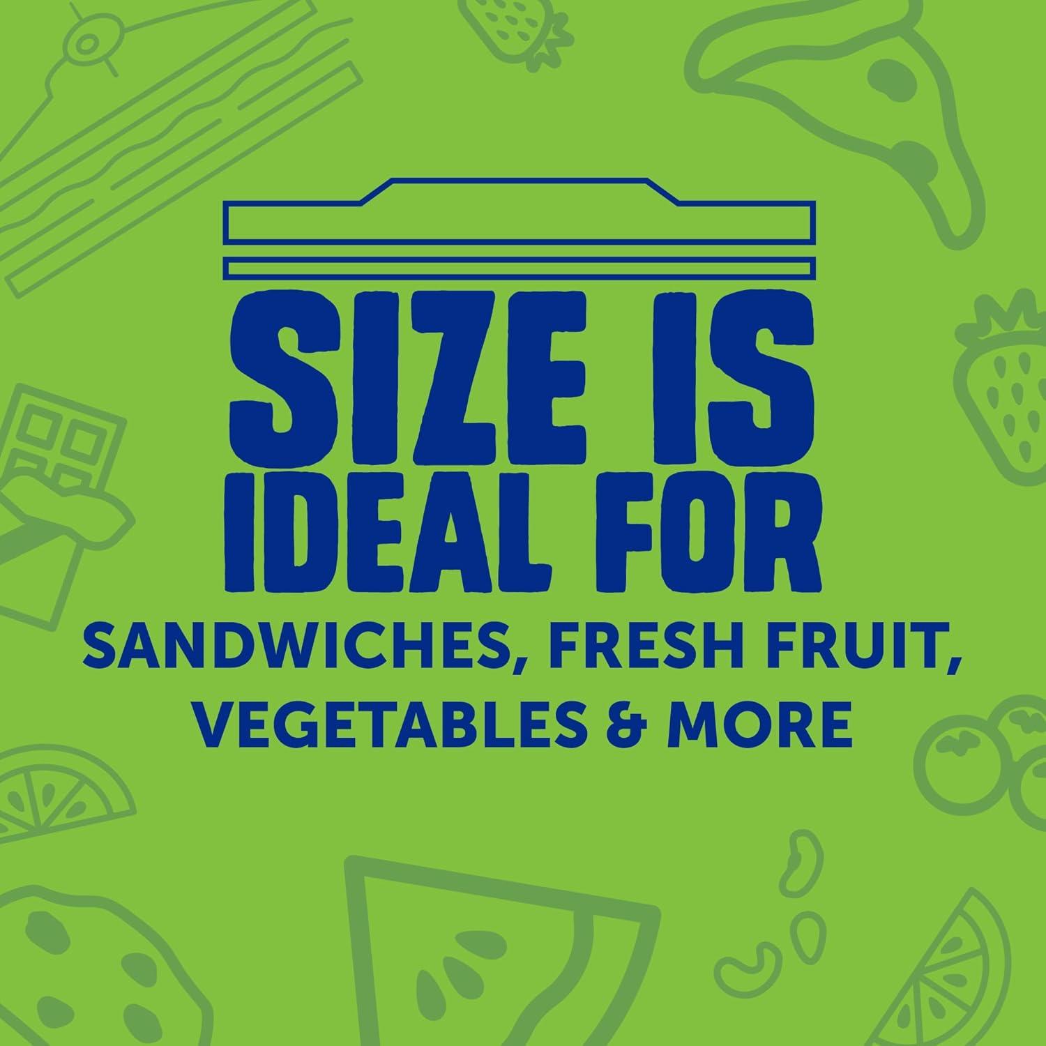 image:imageZiploc Sandwich and Snack Bags with EasyGuide Texture Plastic Storage Bags with Grip n Seal Technology 105 Bags Total270 Count