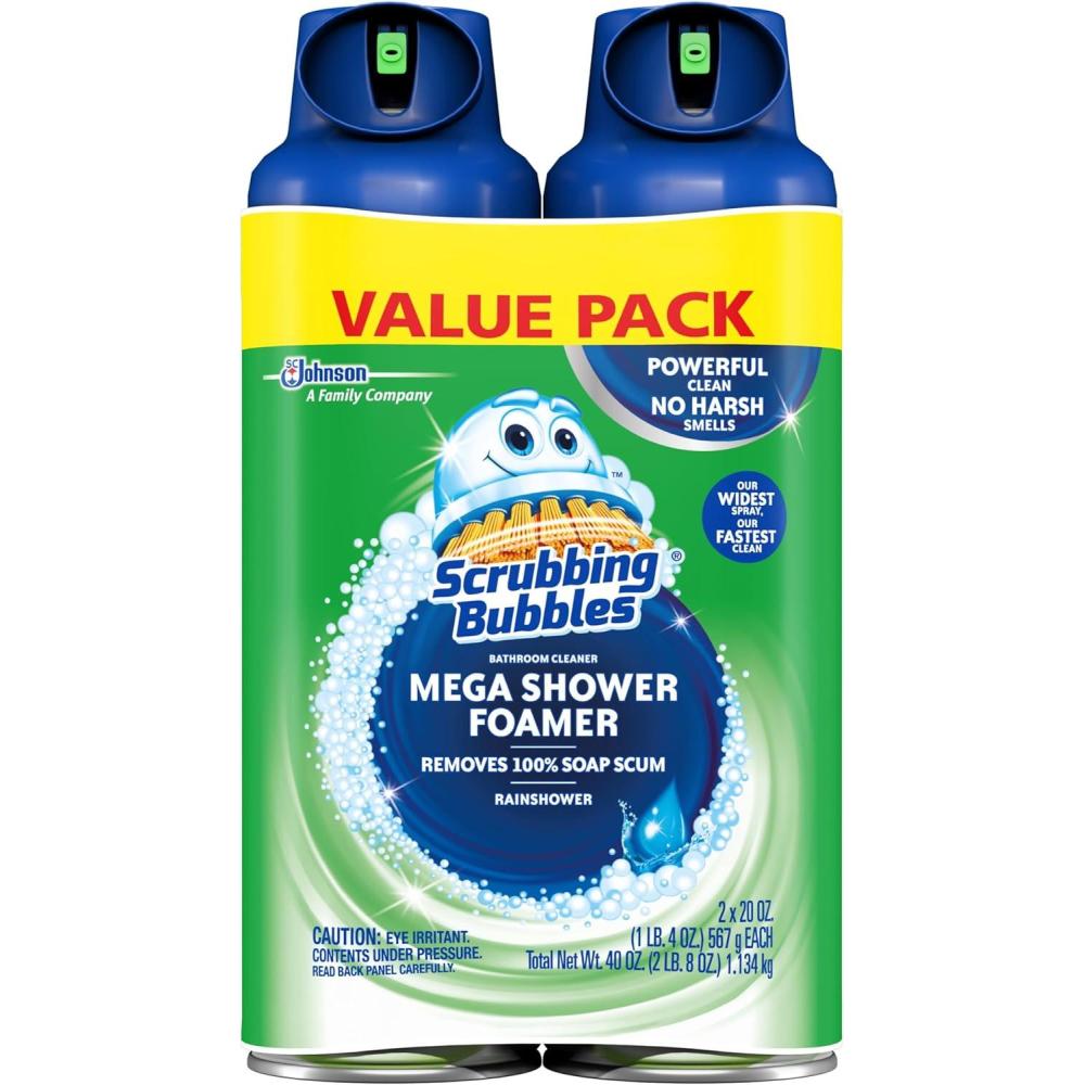 image:imageScrubbing Bubbles Mega Bathroom and Shower Foamer Aerosol Rainshower Scent 20oz Pack of 220 Ounce Pack of 2