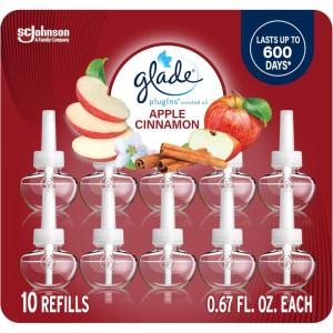 image:imageGlade PlugIns Refills Air Freshener Scented and Essential Oils for Home and Bathroom Cashmere Woods 67 Fl Oz 10 CountApple Cinnamon