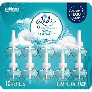image:imageGlade PlugIns Refills Air Freshener Scented and Essential Oils for Home and Bathroom Cashmere Woods 67 Fl Oz 10 CountSky  Sea Salt