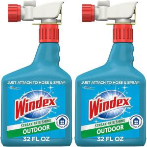 image:imageWindex Outdoor Window and Glass Cleaner for Hose Ammonia Free Concentrated Formula for Deep Outdoor Clean Patio Cleaner Compatible With All Hoses 32 Fl Oz Pack of 232 Fl Oz Pack of 2